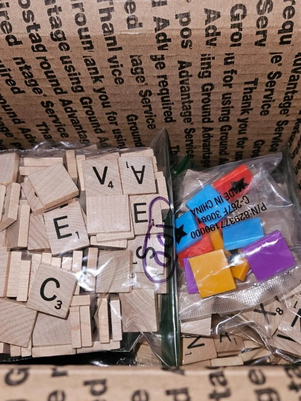 2000+ Scrabble Wooden Tile Lot Game Letters Craft Jewelry Power Colors Plastic
